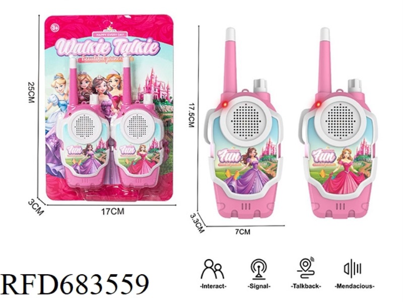 A PAIR OF PRINCESS WALKIE-TALKIES (ABOUT 40 METERS AWAY)