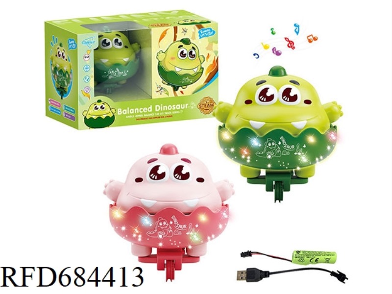 TRACK SOUND AND LIGHT SERIES PUZZLE BALANCE - WINDOW BOX DINOSAUR (INCLUDING LITHIUM BATTERY+2 TRACK