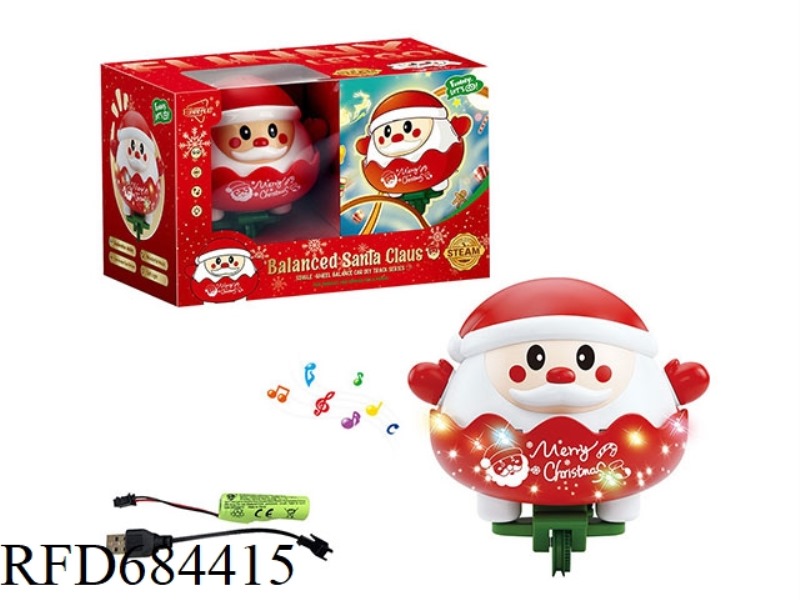 TRACK SOUND AND LIGHT SERIES PUZZLE BALANCE - WINDOW BOX SANTA CLAUS (INCLUDING LITHIUM BATTERY+2 TR