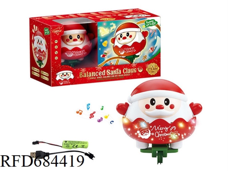 TRACK SOUND AND LIGHT SERIES PUZZLE BALANCE - WINDOW BOX SANTA CLAUS (INCLUDING LITHIUM BATTERY+5 TR
