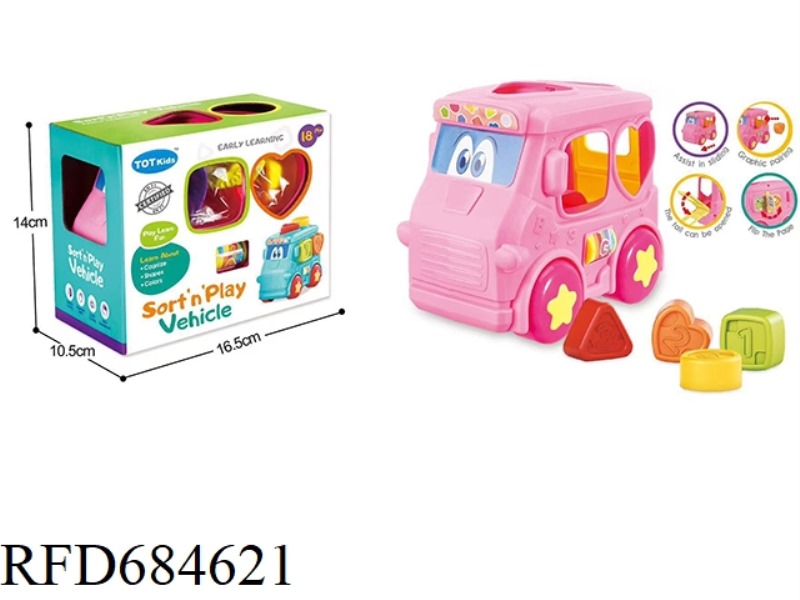 SHAPE NUMBER TAXI BUS (PINK)