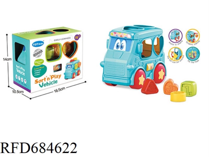 SHAPE NUMBER TAXI BUS (BLUE)