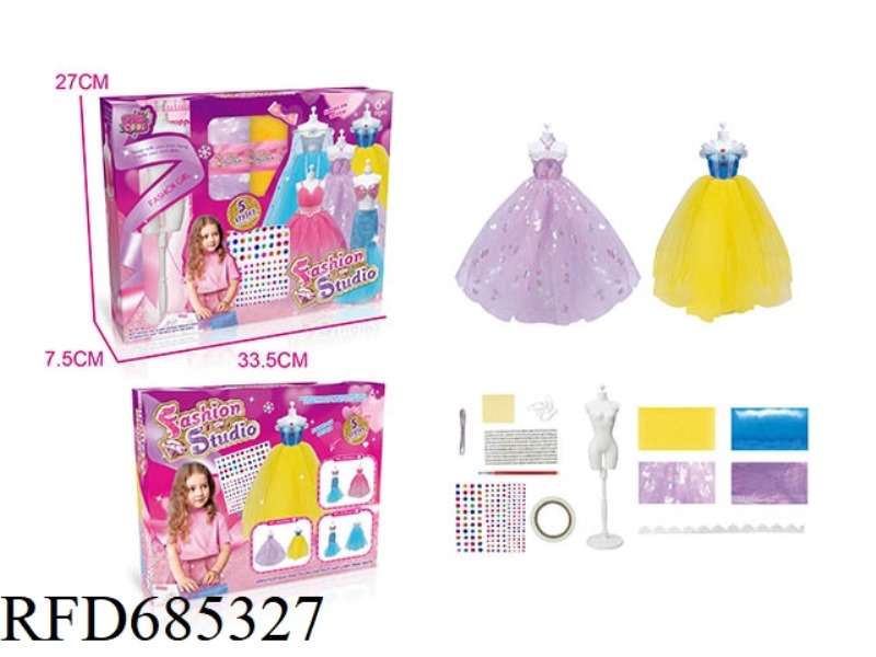 DIY HANDMADE CLOTHING DESIGN SET (2 PIECES, BLUE/LIGHT BLUE, 1 TABLE)