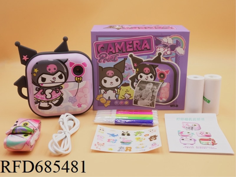 PURPLE KUROMI PRINT CAMERA/CHILDREN'S PRINT CAMERA/CHILDREN'S POLAROID CAMERA
