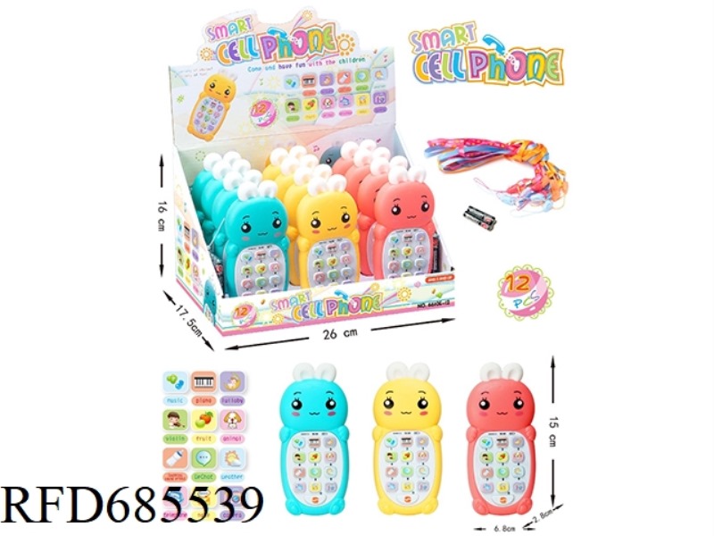 ENGLISH PUZZLE RABBIT MOBILE PHONE (INCLUDING 2 AA BATTERIES)