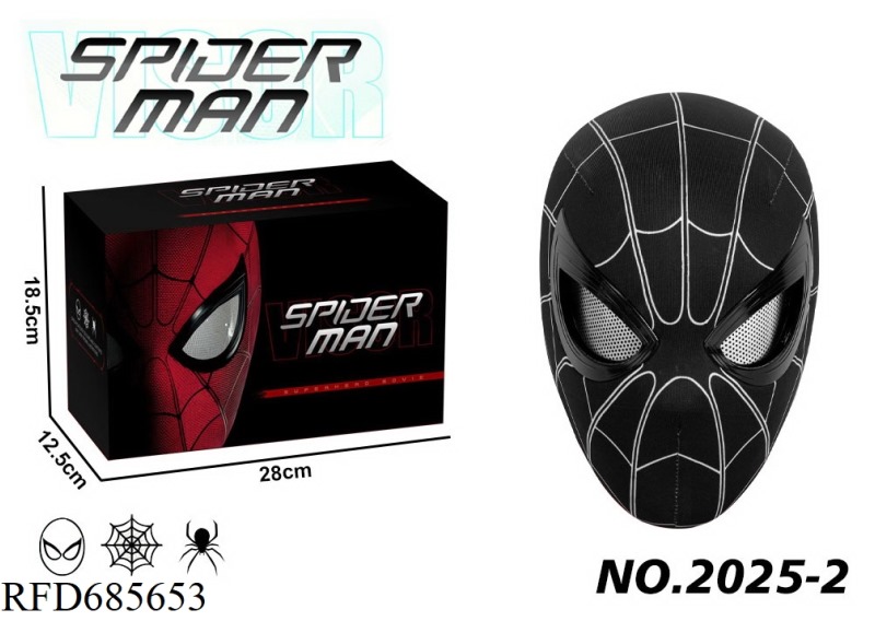 SPIDER-MAN BLACK HEADGEAR MASK HELMET (MANUAL)