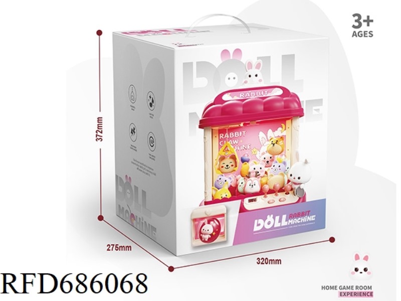 RABBIT DOLL MACHINE LARGE B CONFIGURATION
20 TWISTED EGGS 24 COINS CAN BE USED WITHOUT DOLLS.