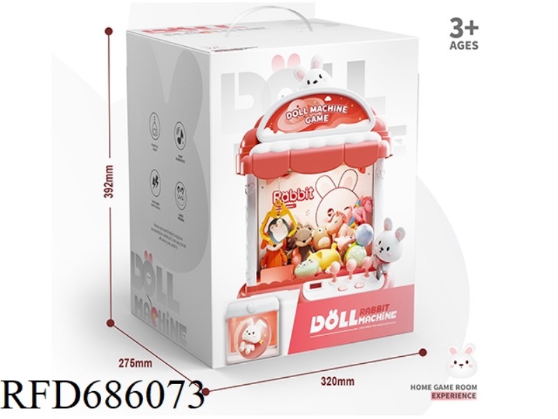 RABBIT DOLL MACHINE LARGE A CONFIGURATION
10 DOLLS, 20 TWISTED EGGS, 24 COINS, CAN BE COIN-OPERATED