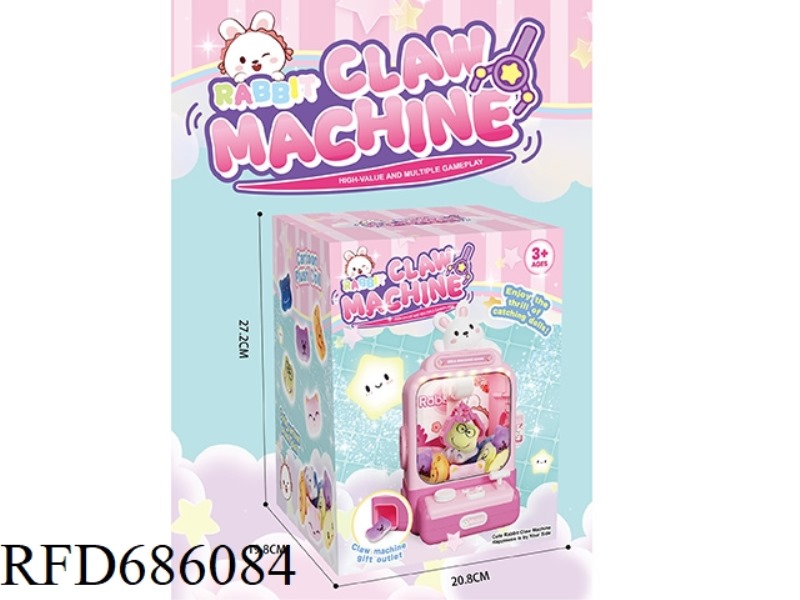 RABBIT DOLL MACHINE WITH LIGHT AND LIGHT BAND STANDARD 10 DOLLS