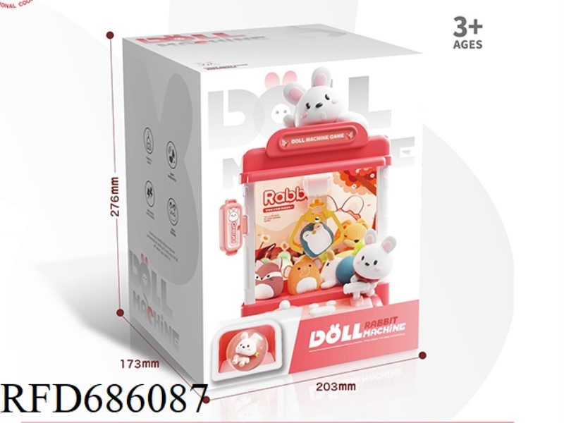 RABBIT DOLL MACHINE A IS CONFIGURED WITH 10 DOLLS +10 TWISTED EGGS