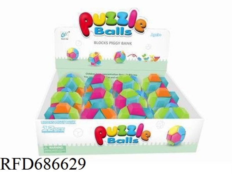 PUZZLE ASSEMBLY 6.8 CM ANGLE BALL (PIGGY BANK)