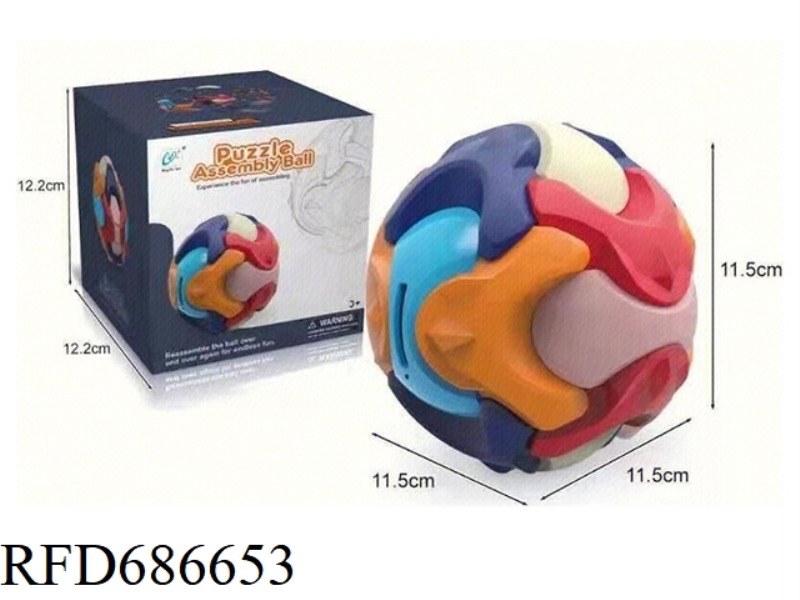 PUZZLE ASSEMBLY 11.5 CM ROUND BALL (PIGGY BANK)