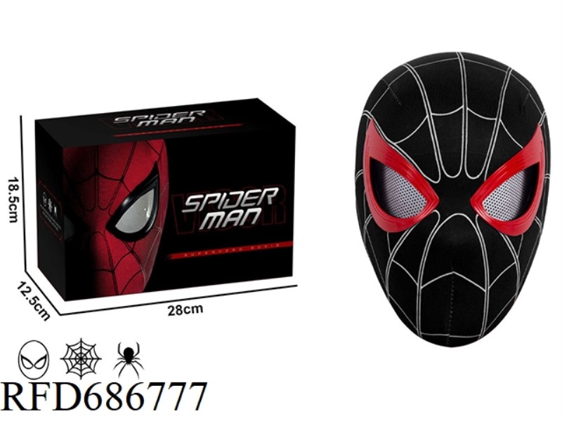 MILES BLACK AND RED HEADGEAR MASK HELMET (HAND-OPERATED)