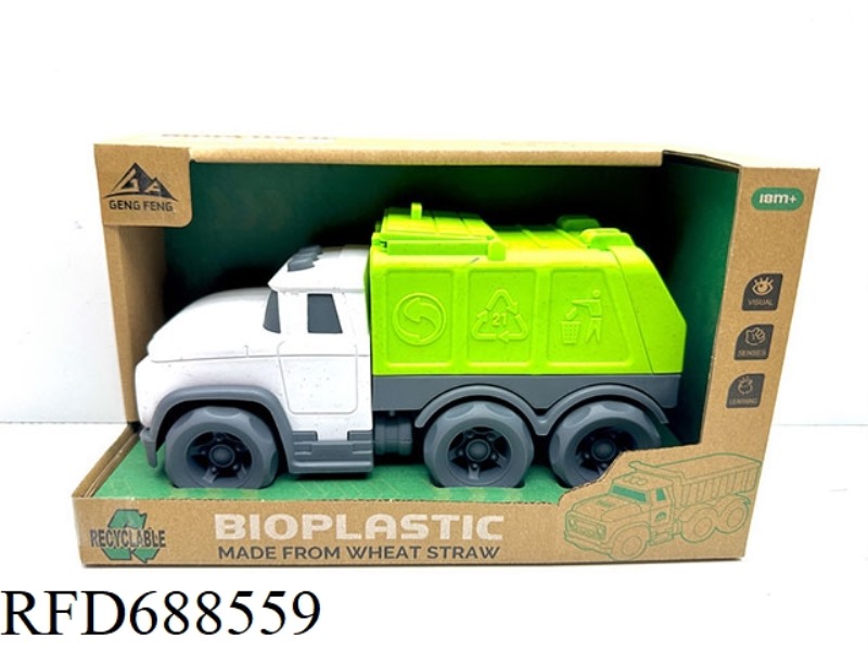 LIGHT AND SOUND - STRAW MATERIAL - TRACTOR ENVIRONMENTAL SANITATION GARBAGE TRANSPORT VEHICLE