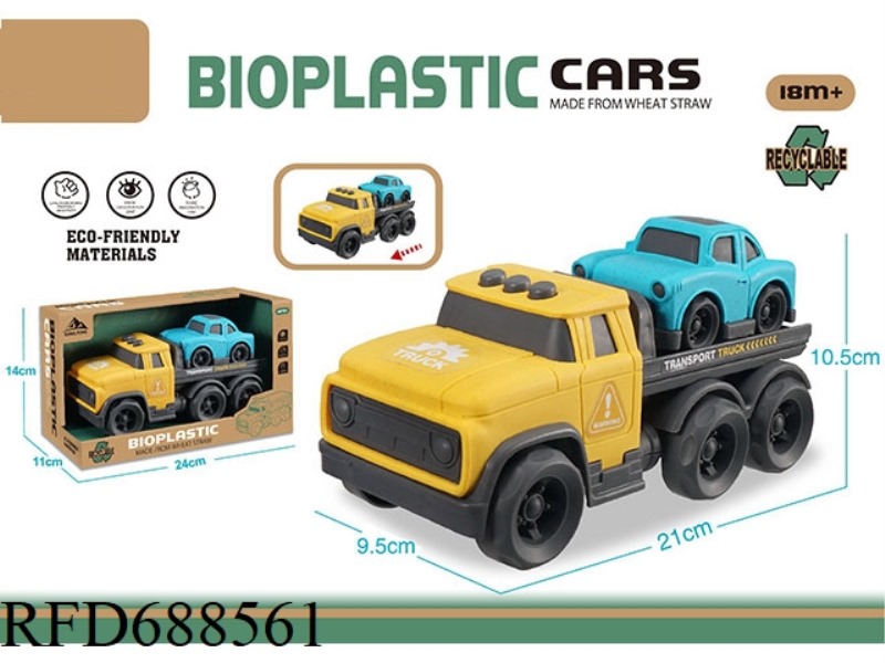 STRAW MATERIAL - TRAILER FLATBED TRANSPORT VEHICLE