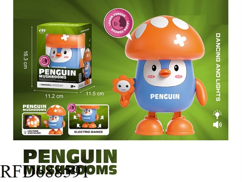 LIGHT, MUSIC, LOVE TO DANCE, MUSHROOM PENGUIN LEARNING TONGUE