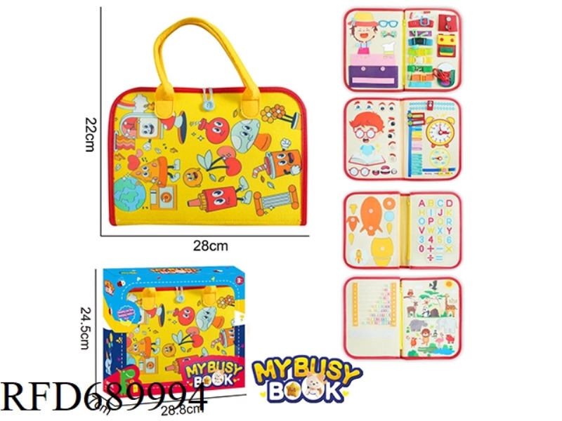 MONTESSORI CHILDREN'S EARLY EDUCATION PUZZLE - FELT BODY YELLOW BOOK