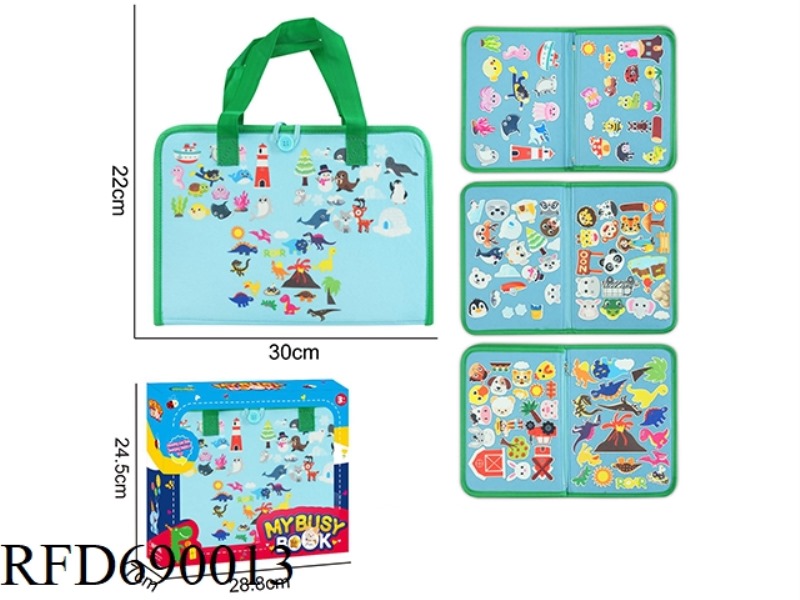 MONTESSORI CHILDREN'S EARLY EDUCATION PUZZLE - FELT BUSY BOARD ANIMAL HANDHELD