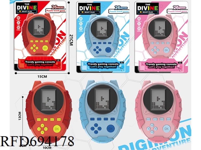 DIGIMON SACRED PLAN TETRIS GAME CONSOLE SINGLE SET