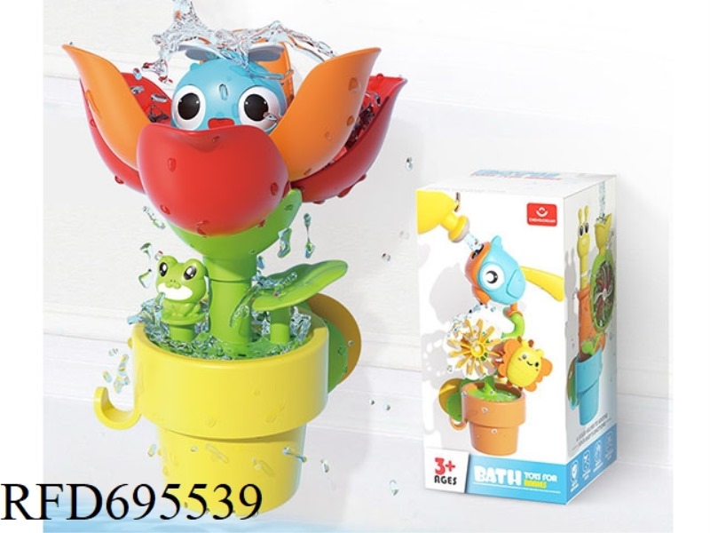 PLAYING WITH FLOWERS, WATERING THE BATHROOM, BLOOMING