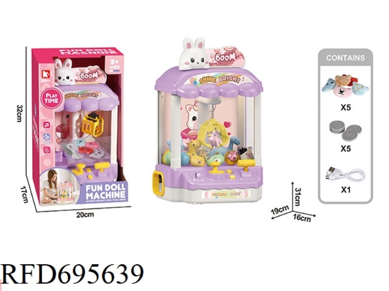 PURPLE RABBIT DOLL MACHINE