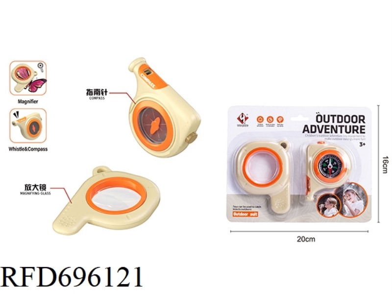 MAGNIFYING GLASS + COMPASS (SUCTION PLATE)