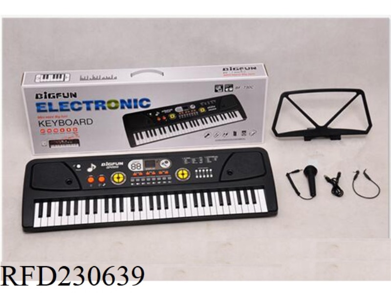 61 KEY KEYBOARD WITH A MICROPHONE/USB CABLE/AUDIO LINE