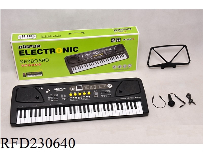 61 KEY KEYBOARD WITH A MICROPHONE/USB CABLE/AUDIO LINE