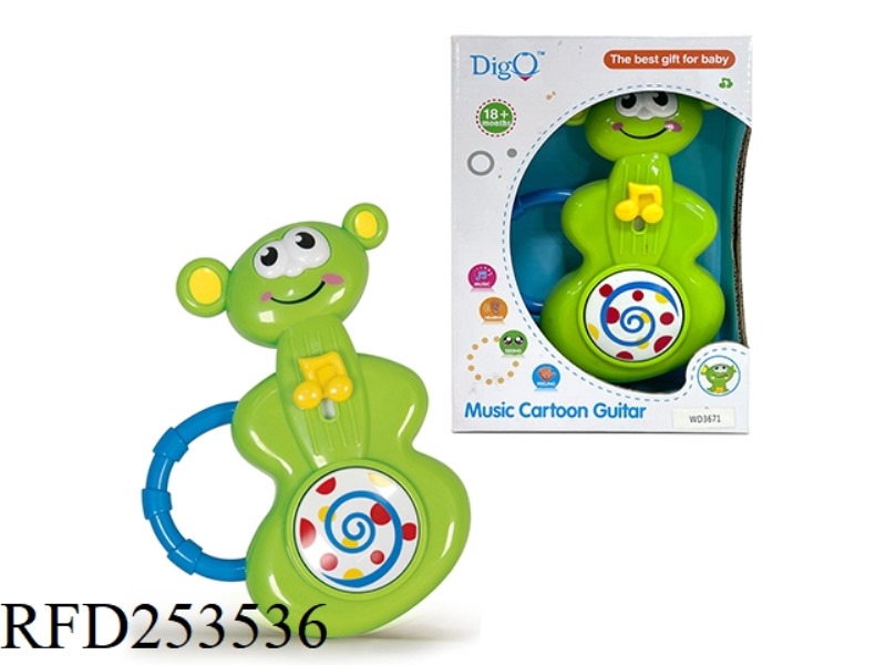 CARTOON GUITAR WITH LIGHT AND MUSIC(ENGLISH SPANISH HANDOVER)