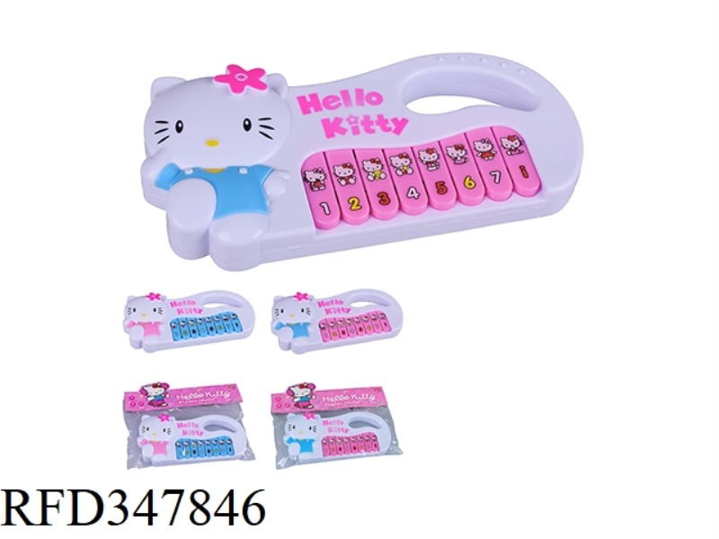 HELLO KITTY SOLID COLOR CARTOON MUSIC KEYBOARD/TWO-COLOR MIXED