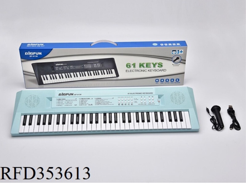 61 KEYBOARD WITH MICROPHONE /USB CABLE