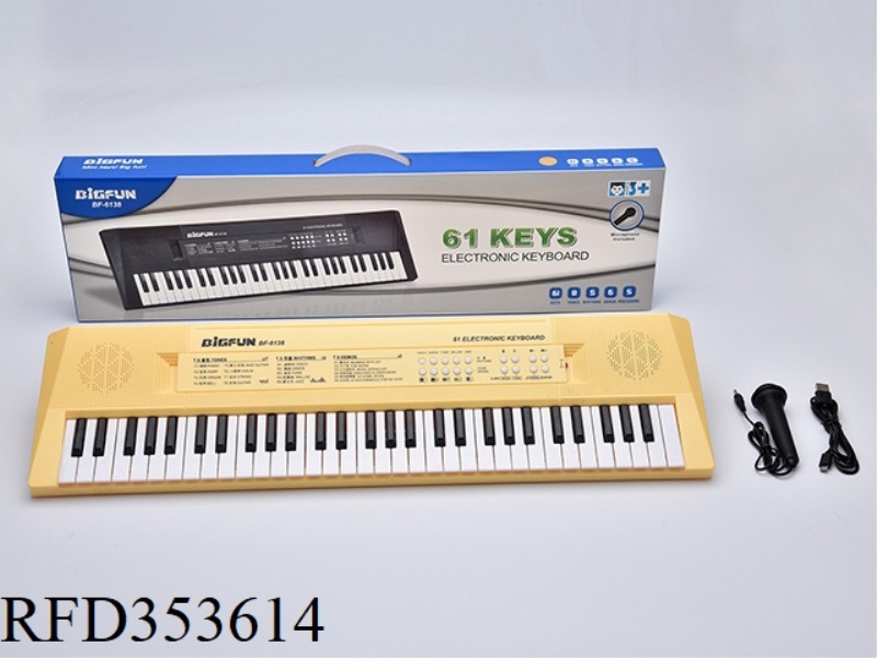 61 KEYBOARD WITH MICROPHONE /USB CABLE