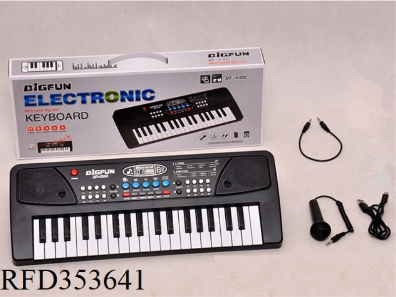 37 KEY ELECTRONIC ORGAN WITH MICROPHONE/AUDIO CABLE /USB CABLE