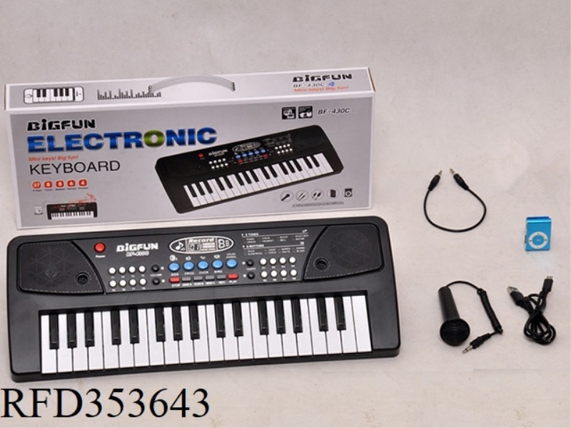 37 KEY ELECTRONIC ORGAN WITH MICROPHONE/AUDIO CABLE /USB CABLE /MP3
