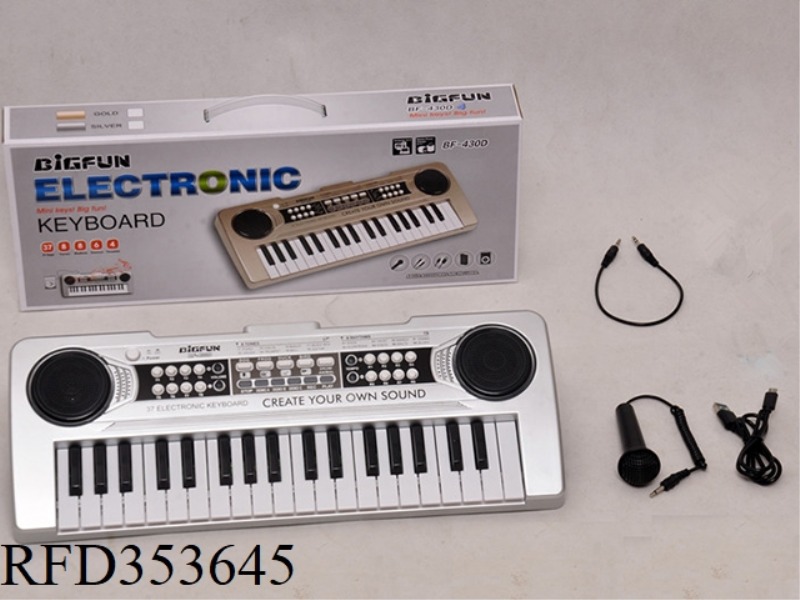 37 KEY ELECTRONIC ORGAN WITH MICROPHONE/AUDIO CABLE /USB CABLE