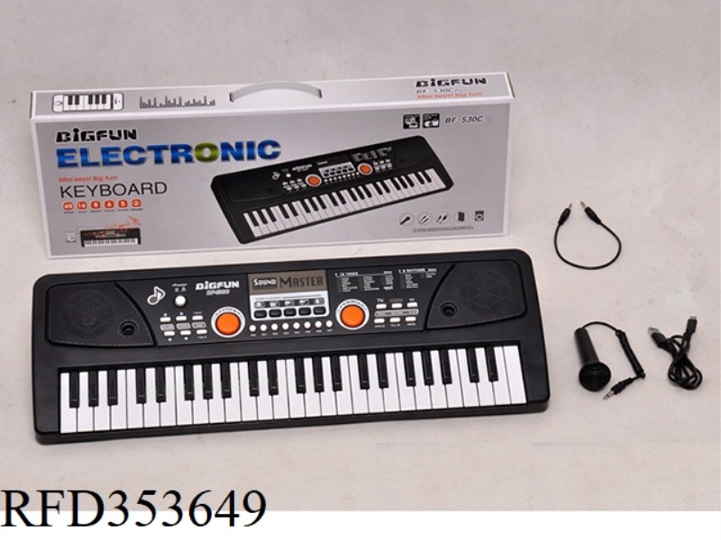 49 KEY ELECTRONIC ORGAN WITH MICROPHONE/AUDIO CABLE /USB CABLE