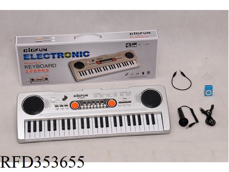 49 KEY ELECTRONIC ORGAN WITH MICROPHONE/AUDIO CABLE /USB CABLE /MP3
