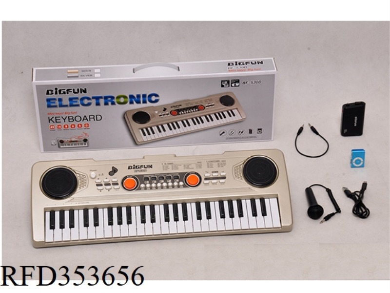 49 KEY ELECTRONIC ORGAN WITH MICROPHONE/AUDIO CABLE /USB CABLE/BATTERY CASE