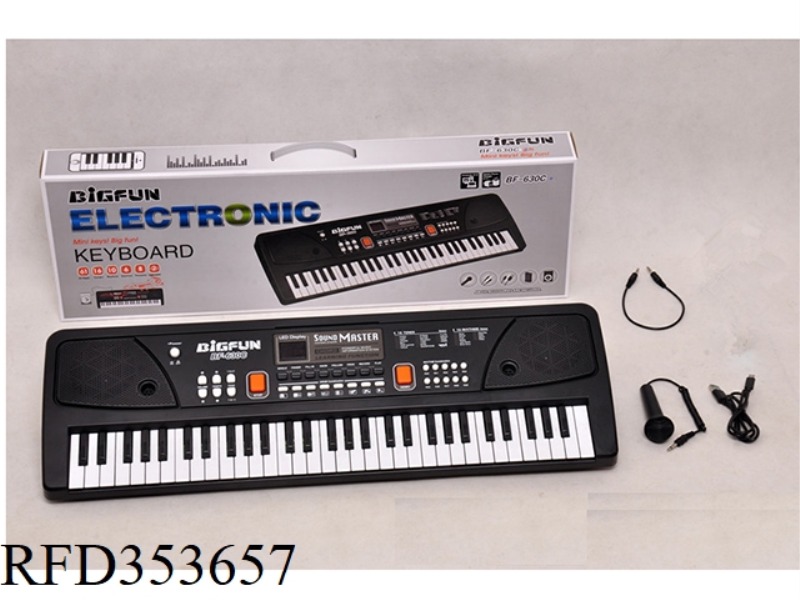 61 KEY ELECTRONIC ORGAN WITH MICROPHONE/AUDIO CABLE /USB CABLE