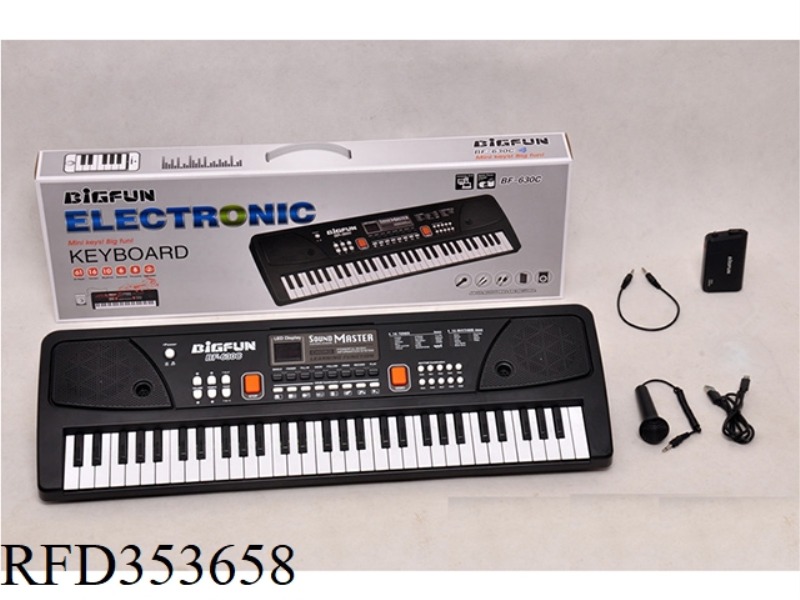 61 KEY ELECTRONIC ORGAN WITH MICROPHONE/AUDIO CABLE /USB CABLE/BATTERY CASE