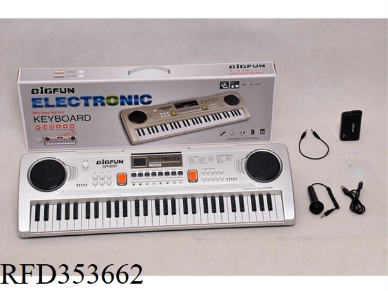61 KEY ELECTRONIC ORGAN WITH MICROPHONE/AUDIO CABLE /USB CABLE/BATTERY CASE