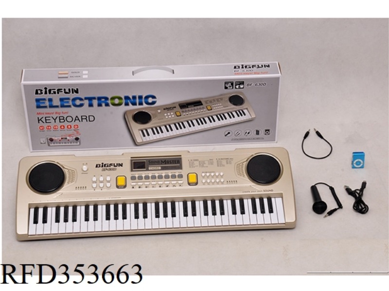 61 KEY ELECTRONIC ORGAN WITH MICROPHONE/AUDIO CABLE /USB CABLE /MP3