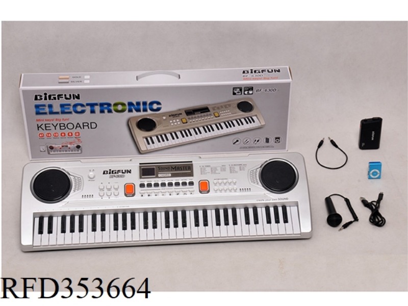 61 KEY ELECTRONIC ORGAN WITH MICROPHONE/AUDIO CABLE /USB CABLE/BATTERY CASE