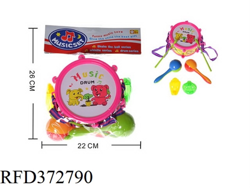 CARTOON PATTERN BELL DRUM SET
