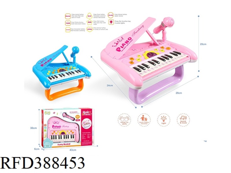 MULTIFUNCTIONAL CARTOON ELECTRONIC PIANO + MICROPHONE