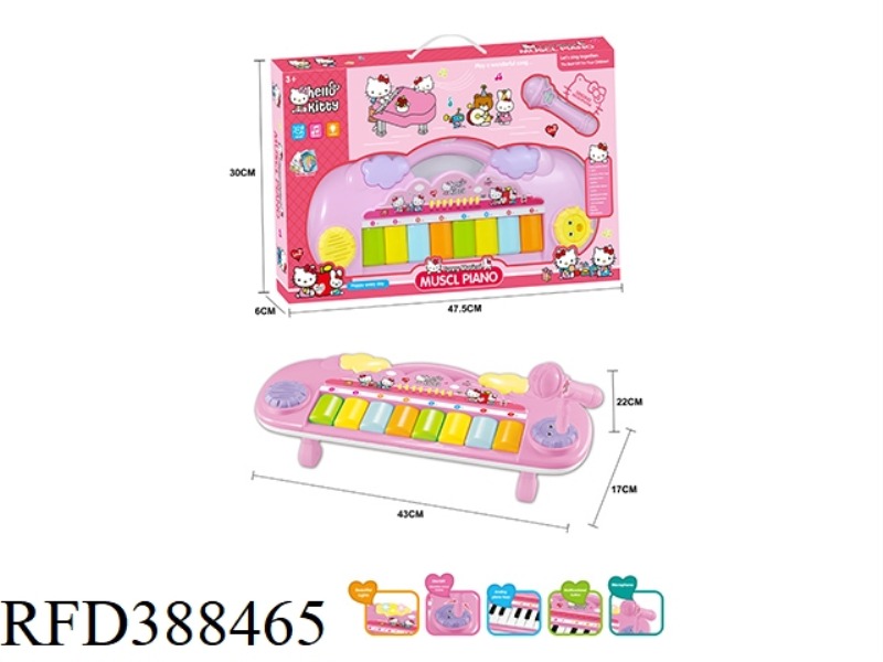 ELECTRONIC KEYBOARD CARTOON 8 KEYS + MICROPHONE