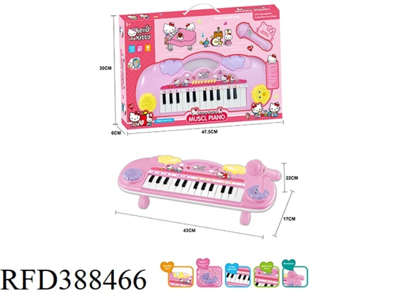 ELECTRONIC KEYBOARD PIANO 25 KEYS + MICROPHONE