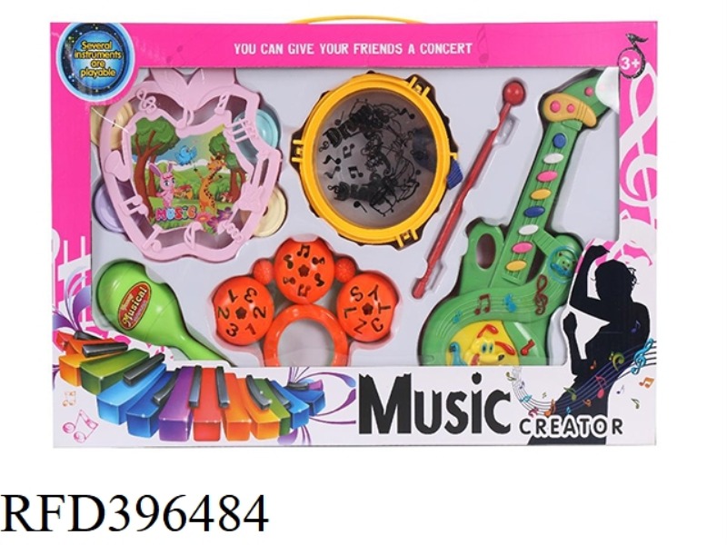 MUSICAL INSTRUMENT SET (CARTOON DOG)