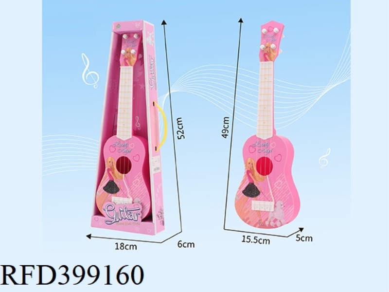 SUBLIMATION CARTOON GIRL GUITAR