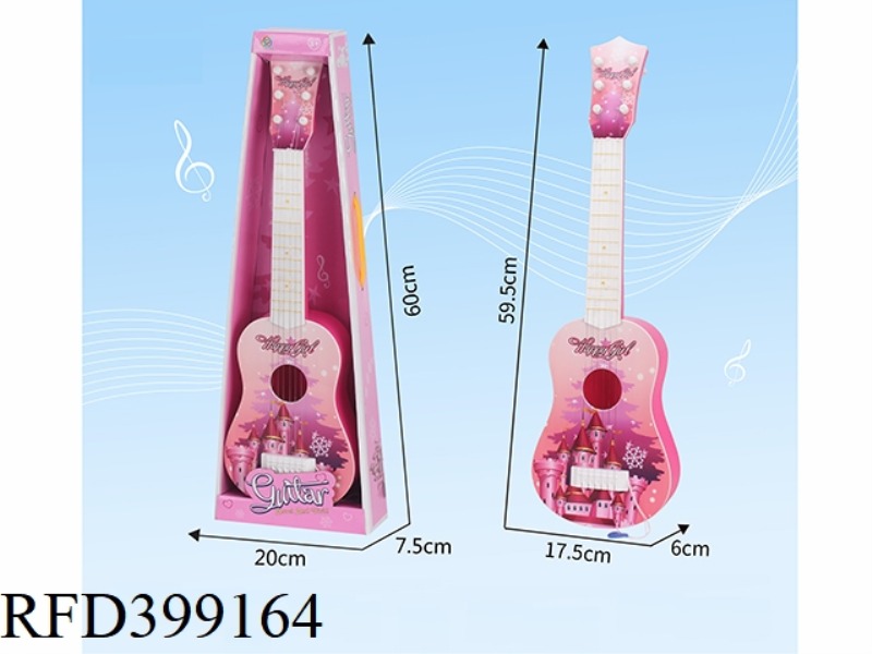 SUBLIMATION CARTOON CASTLE GUITAR